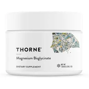 THORNE - Magnesium Bisglycinate - Powdered Magnesium Formula - Supports Restful Sleep, Muscle Relaxation, Heart Health & Metabolism* - NSF Certified for Sport - Gluten, Dairy & Soy-Free - 60 Servings