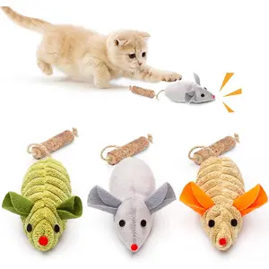 Cat Toys: 3-piece set of squeaky mouse interactive catnip silver vine animal toys, suitable for indoor kittens - Catnip chew toys for dental care for all breeds and species
