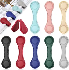 8 PCS Magnetic Bookmarks, Leather Magnetic Bookmarks for Women Men, Double-Sided Magnetic Book Mark Clip for Book Lovers Readers Teachers Students