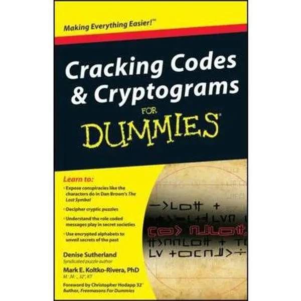 USED Book - Cracking Codes and Cryptograms for Dummies by Sutherland, Denise (Paperback) - english