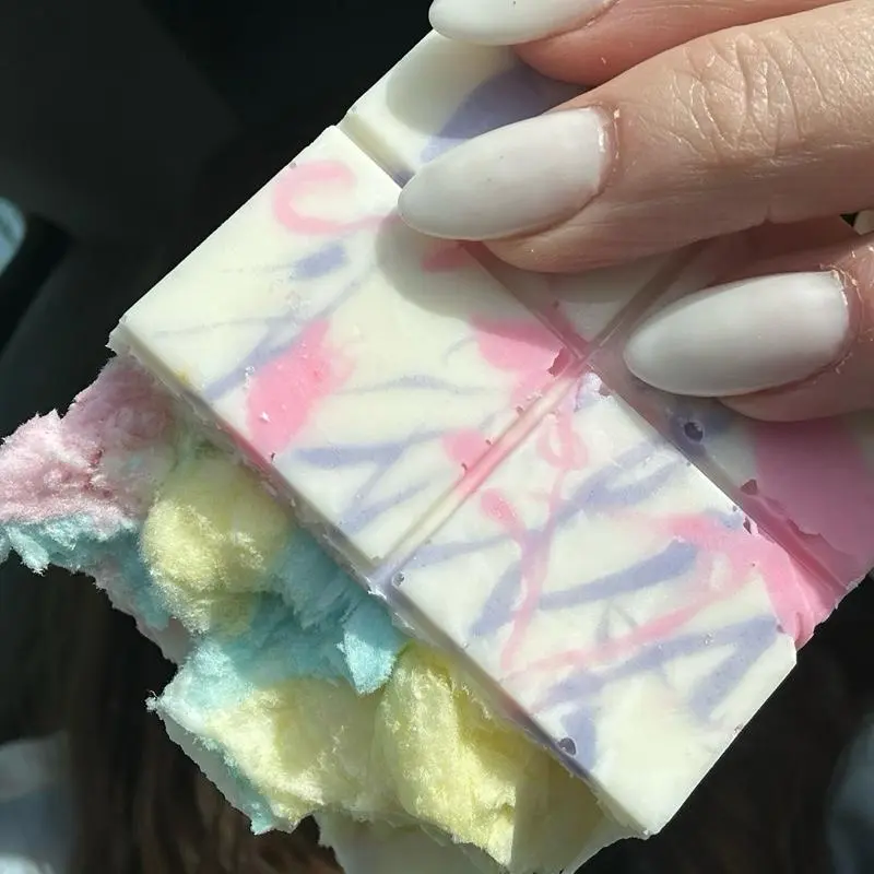 White Chocolate Cotton Candy Bar Candy Treats Bonbon Sweet for Candy Lovers US Made Indulge in Sweet Moments