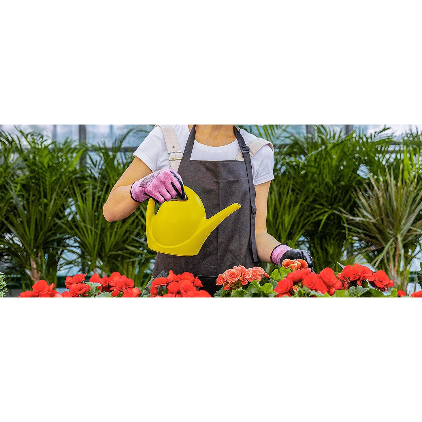 COOLJOB 10 Pairs Nitrile Dipped Safety Work Gloves with Grip, Non-slip Rubber Coated Bulk Garden Gloves(Pink&Purple)