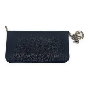 Pre-owned Dior Grained calfskin leather Shoulder Bags Diorissimo Voyageur Zip Around Black Pristine S016260415010