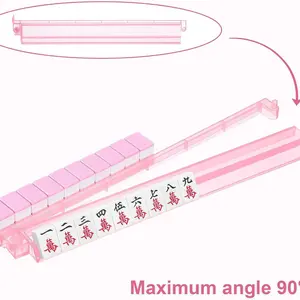 4-Piece Mahjong Sorting Ruler Set, Transparent Mahjong Card Organizer with Push Rod, Dual-Function Mahjong Tool for Easy Gameplay