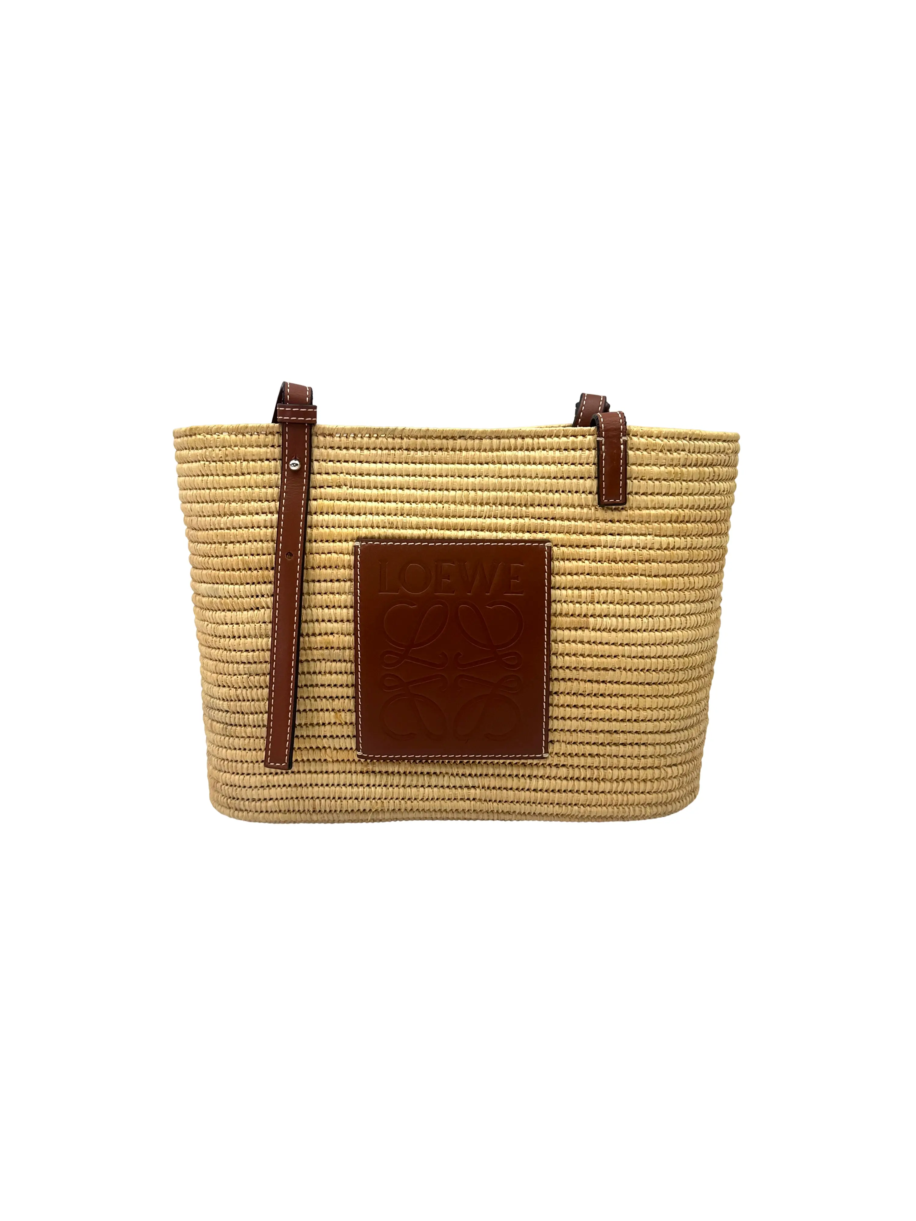 Pre-owned Loewe raffia Tote Bags Square Basket BagLW95