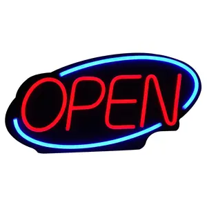Open Neon Sign LED Wall Window Decor Light 30W Brightness Adjustable 10 100 Percent for Business Cafe Bar Restaurant Shop Home Party Indoor Use