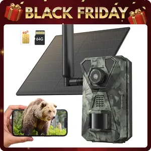 Deatti 4G LTE Wireless Solar Powered Trail Camera with 2K LiveVideo, Built-in SlM Card,UNLIMITEDData Plan, NOT SUPPORT WIFI,Wireless