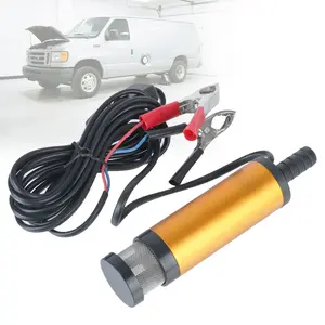 12V/24v Portable Oil Pump, Dc Electric Submersible Mini Pump for Diesel Water Suction, Aluminum Alloy Case Fuel Transfer Pump