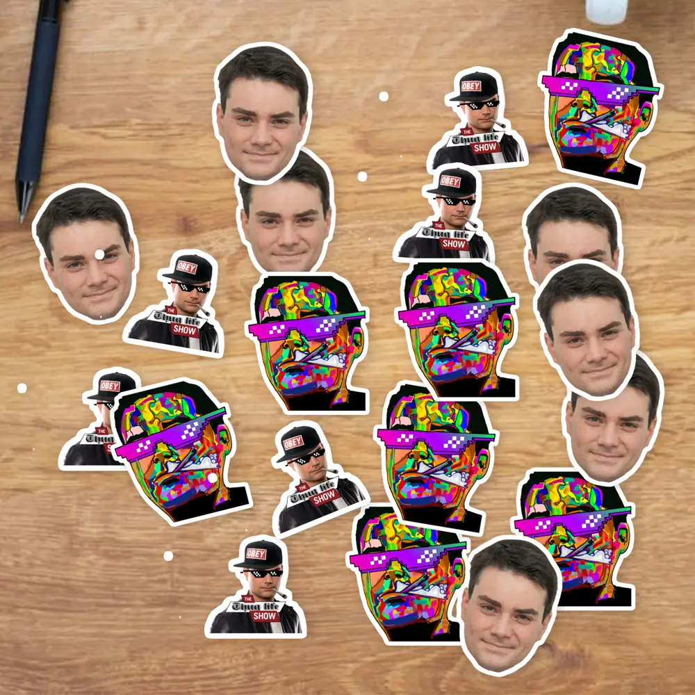 Stickers Pack 20 Pcs Ben Aesthetic Vinyl Shapiro Bumper Skateboard Waterproof Thug Luggage Life Guitar Bike Car Colorful Bottle Water Laptop