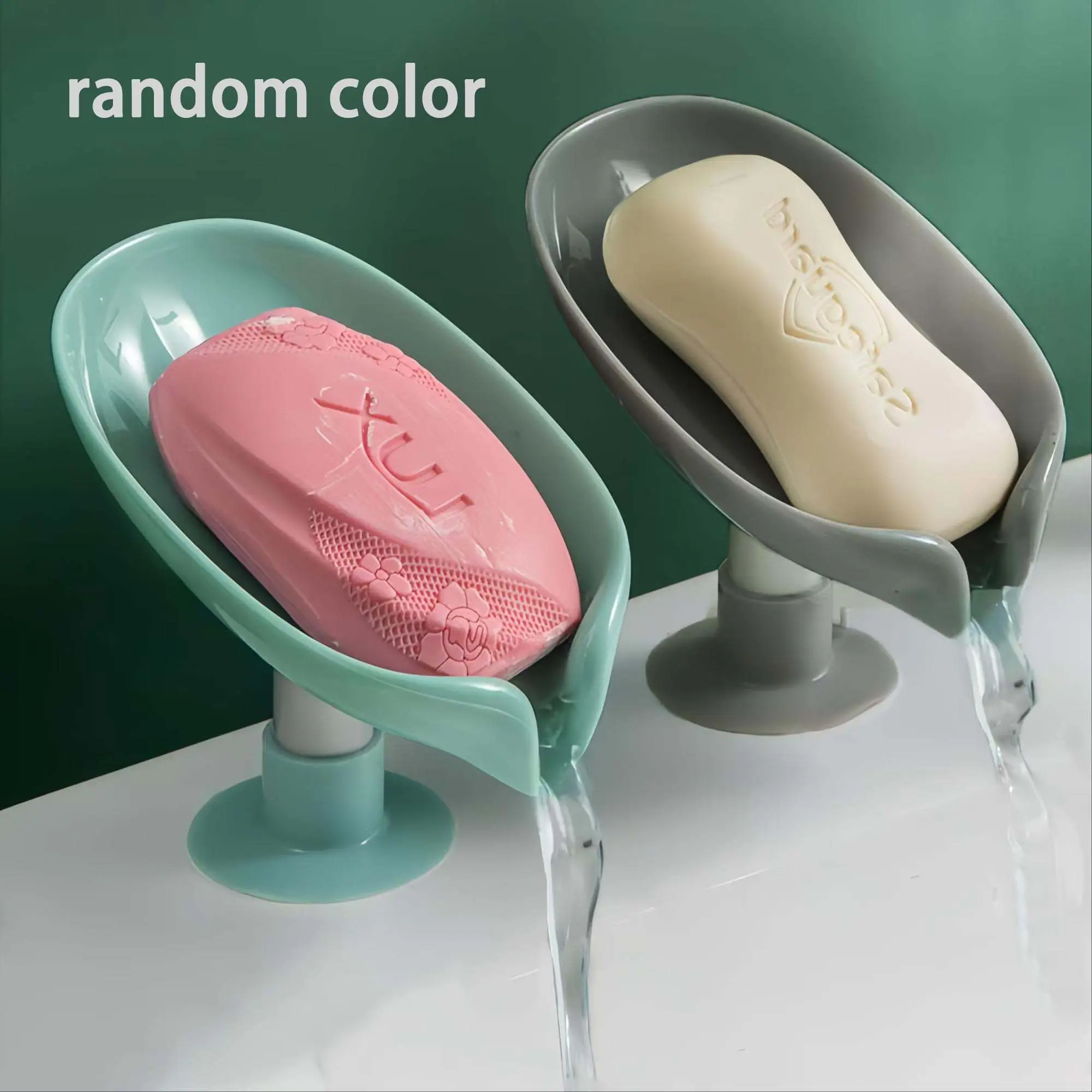 Soap Dish Set of 6, Self-Draining Ceramic Soap Holder, Easy Clean Stand-Up Design, Stable Base, for Shower Bathroom Kitchen Sink