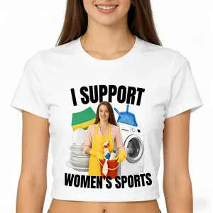 100% CottonI Support Women's Sports Unwearable Aduld Humor Bootleg T-Shirt