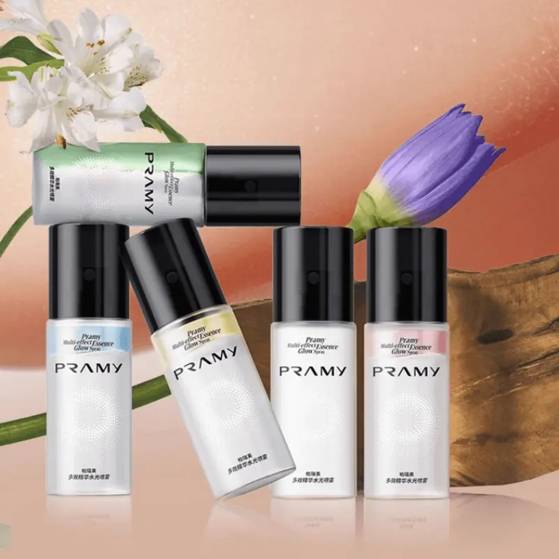 Pramy Multi-effect Essence Glow Spray-Creates a dewy glow and helps makeup adhere better.