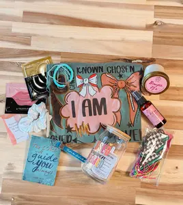 Hales at Home Curated Adult Box - Cozy Practical Fun Favorites Tee Sweatshirt Sampler Pack 3 Minis Base Item Hat Cup Tumbler Themed Filler Items for Cozy Home Lovers