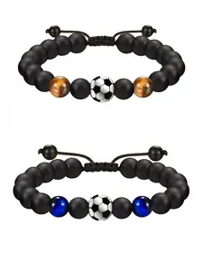 Football Basketball Baseball Hockey Bracelet Gift for Boys Players Team Lovers Son Grandson Brother Nephew Friend Birthday Valentine's Day Graduation Christmas