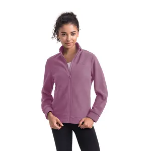 YSENTO Women's Soft Polar Fleece Jacket Lightweight Warm Full Zip Long-Sleeve Outdoor Recreation Coat with Zipper