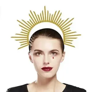 Queen's Goddess Halo Halloween Costume Headwear Crown Headband Party Cosplay Headgear Jewelry Accessories