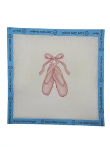 Pink Ballet Point Shoes (18 mesh) Needlepoint Canvas