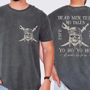 Pirates Of The Caribbean Dead Men Tell No Tales Comfort Colors Shirt, Vintage Pirates Tshirt Retro 90s Pirates Tee, A Pirate Life For Me Tee E