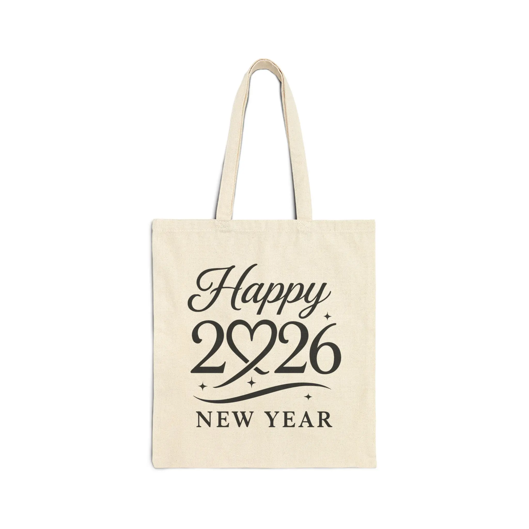Happy 2026 New Year Tote Bag | Canvas New Year Celebration