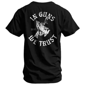 Athletic Fit Men’s Graphic Tee – Structured 60/40 Cotton Blend | In Guns We Trust
