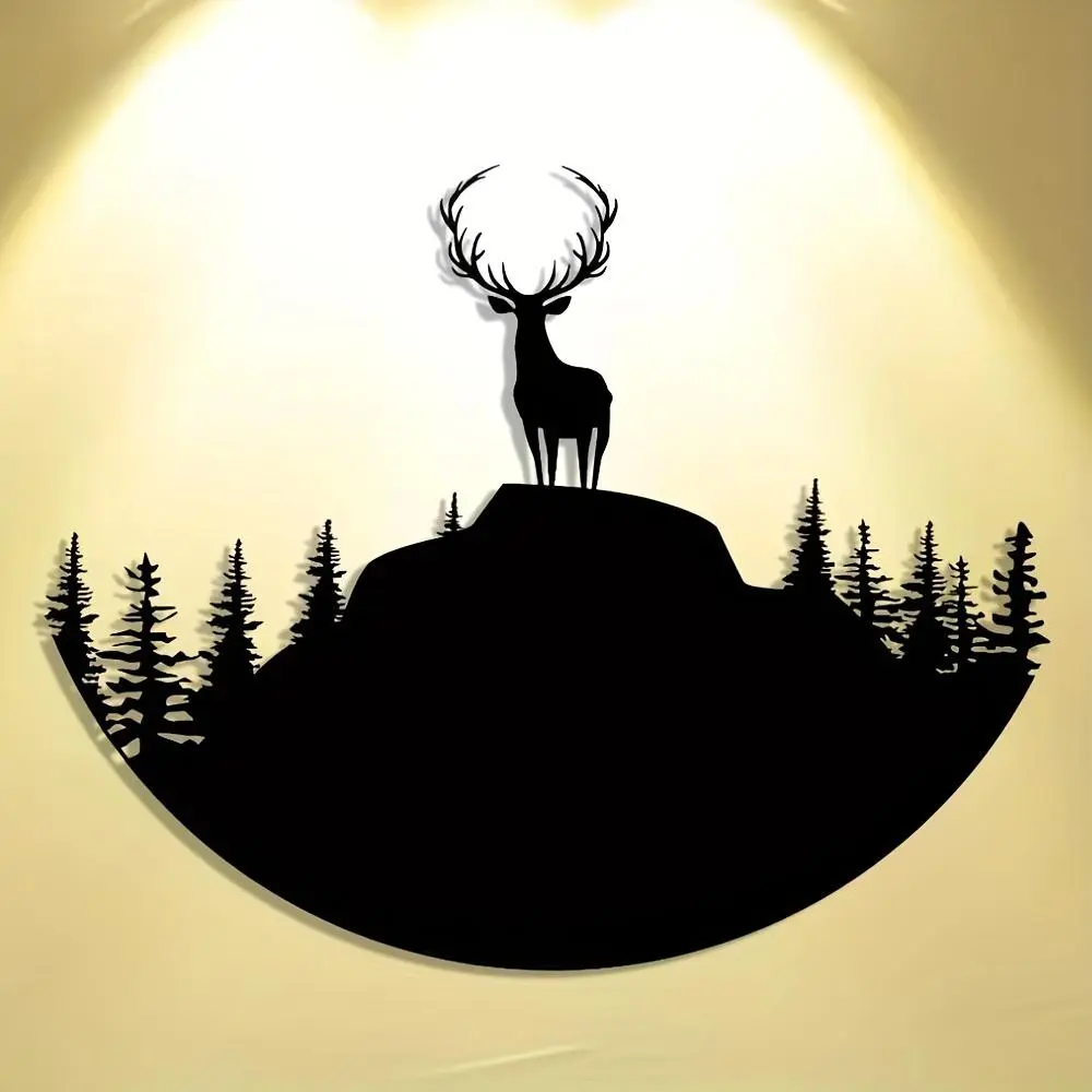 Deer Design Wall Decor, Animal Design, Metal Wall Art, Wall Hanging Decor for Home Living Room Bedroom, Home Decor, Room Decor, Vanity Decor Accessories, Poster, Home Decor Products