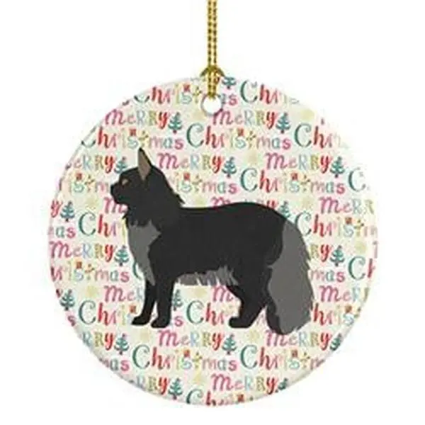 2.8 x 2.8 in. Unisex Maine Coon No.2 Cat Christmas Ceramic Ornament