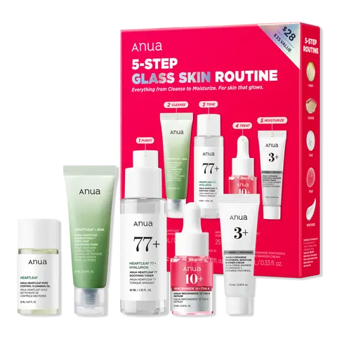ANUA Anua 5-Step Glass Skin Routine Set ($48 Value!)
