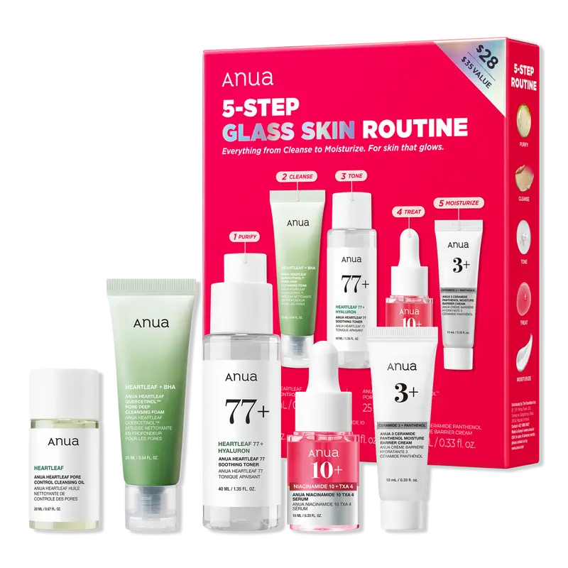 ANUA Anua 5-Step Glass Skin Routine Set ($48 Value!)
