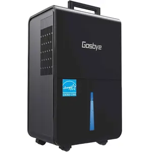 Gasbye 4500 Sq.Ft. 2026 Energy Star Dehumidifier for Basement & Large Rooms with Drain Hose, Max 115 Pints/Day | 45dB Quiet Compressor | 1.7 Gal Water Tank | Auto Shut-Off & Restart, Black