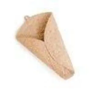 Cone-Shaped Jute Flower Wall Vase Hanger, 13.7 in Hangable Home Decor Piece with Natural Aesthetic