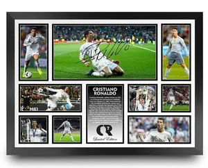 CRISTIANO RONALDO CR7 REAL MADRID SIGNED LIMITED EDITION No No Framed MEMORABILIA