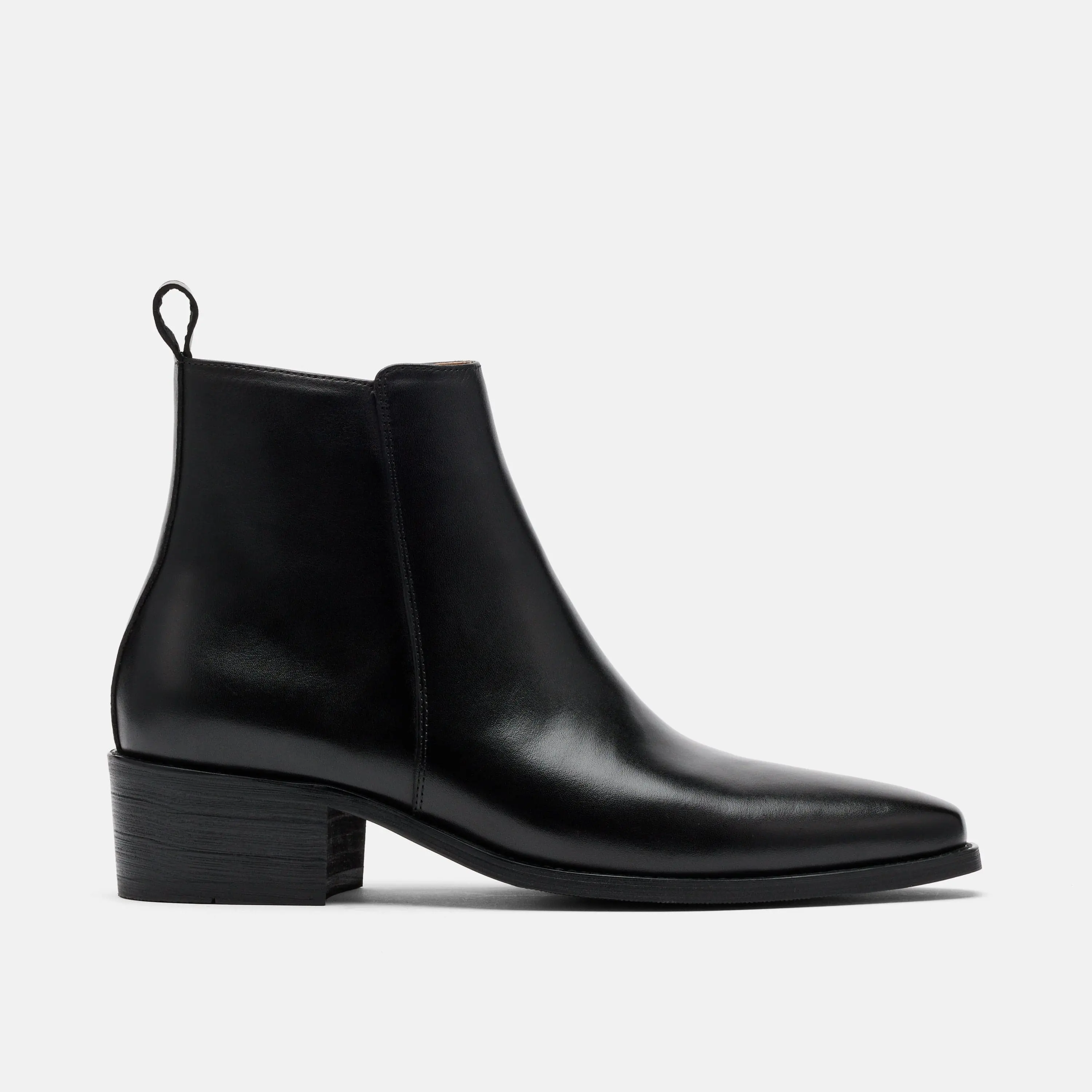 Dante Black Leather Chelsea Boots