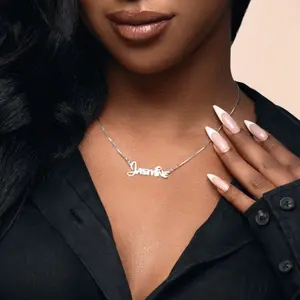 Custom Name Plate Necklace, Personalized Namepalte, Nickname Necklace, Name Plate Jewelry, Name Charm Nameplate, Womens Day Gift