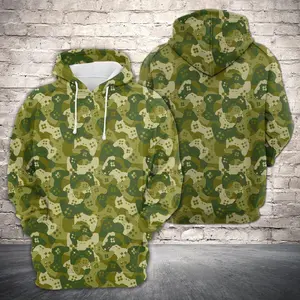 Amazing Camouflage Gaming Joysticks 3D Printed Hoodie