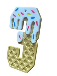 Single Number Ice Cream Drip Sports Bag Tag- Custom