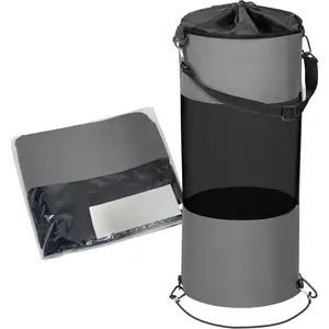 Portable Boat Trash Can, Reusable Trash Bag, Boating Equipment, Boat Storage, Boat Accessories Marine, Pontoon Boat Accessories, Fishing, Sandbar, RV, or Camping