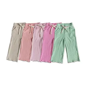 Cotton Wide Leg Pants Girls Pants