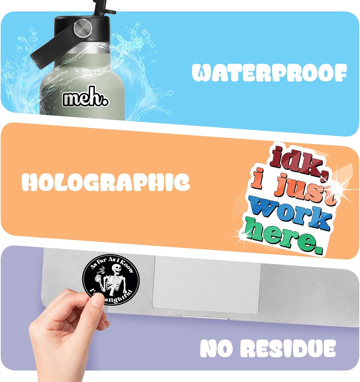 130PCS Funny Stickers For Adults, Spoofing Emojis In Daily Life, Cartoon Pattern Humorous Sticker Set｜Suitable For Laptops, Helmets, Workplaces, Water Bottles,Mobile Phones｜Vinyl, Waterproof, No-trace Stickers