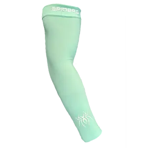 Spiderz Graduated Compression Arm Sleeve - Mint, Lightweight, Breathable, 4-Way Stretch, Available in Youth, S/M, L/XL, Sold as Individual Unit
