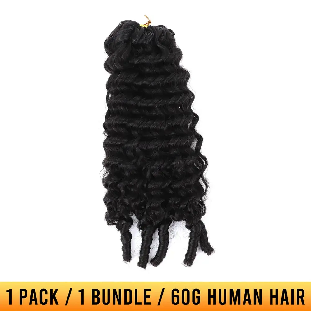 YGwigs Burmese Curly with Spiral Ends Feather Crochet Hair Extension Human Hair Mircale Knots YGwigs Burmese Curly with Spiral Ends Feather Crochet Hair Extension Human Hair Mircale Knots
