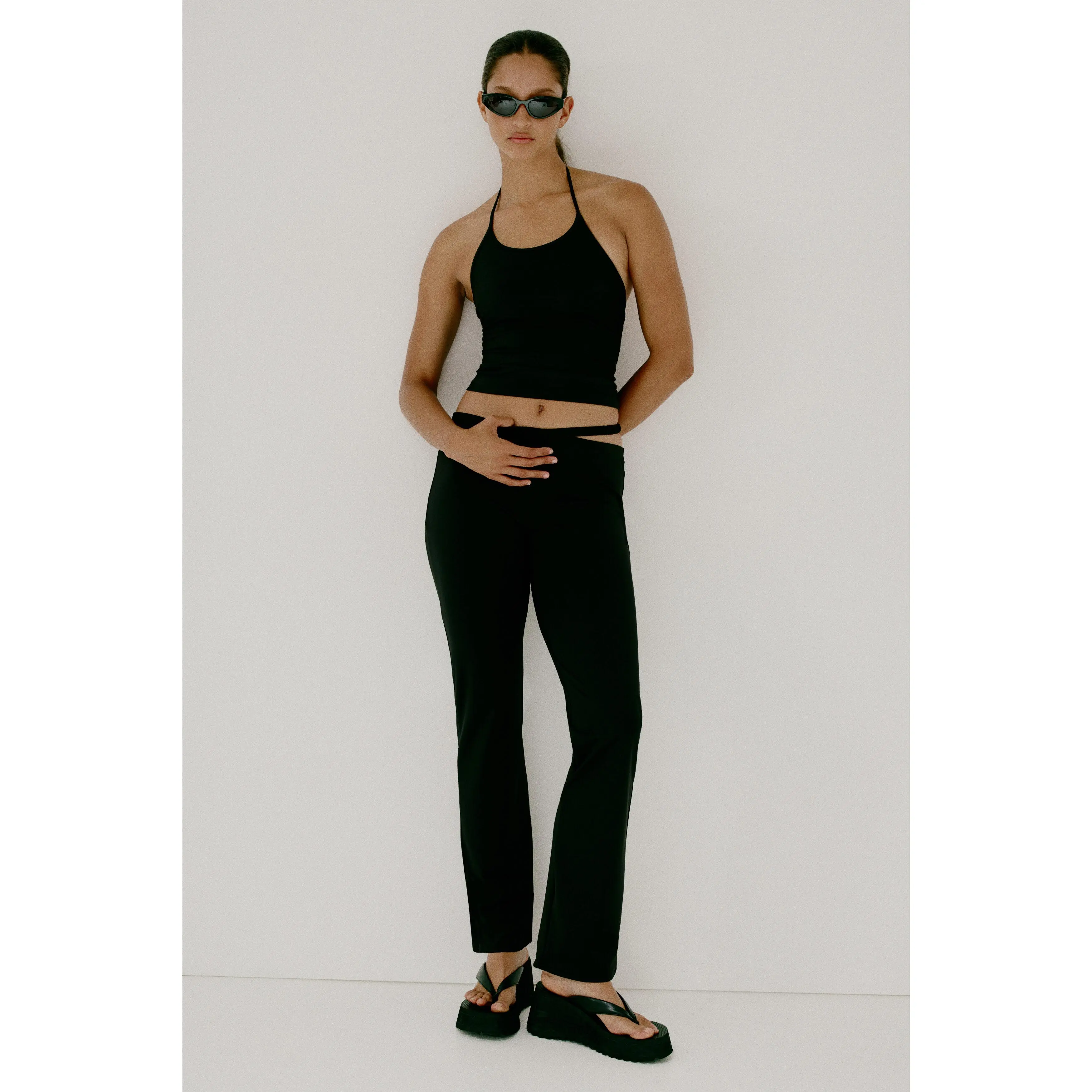 H&M Strap-detail jersey trousers