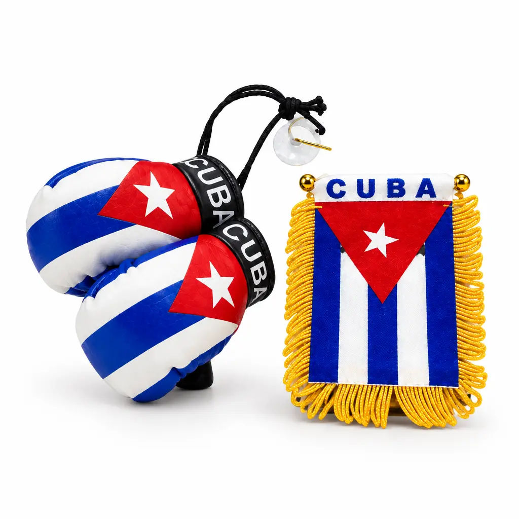 Cuba Mini Flag & Mini Boxing Gloves Bundle – Cuban Pride 2-Piece Souvenir Set
