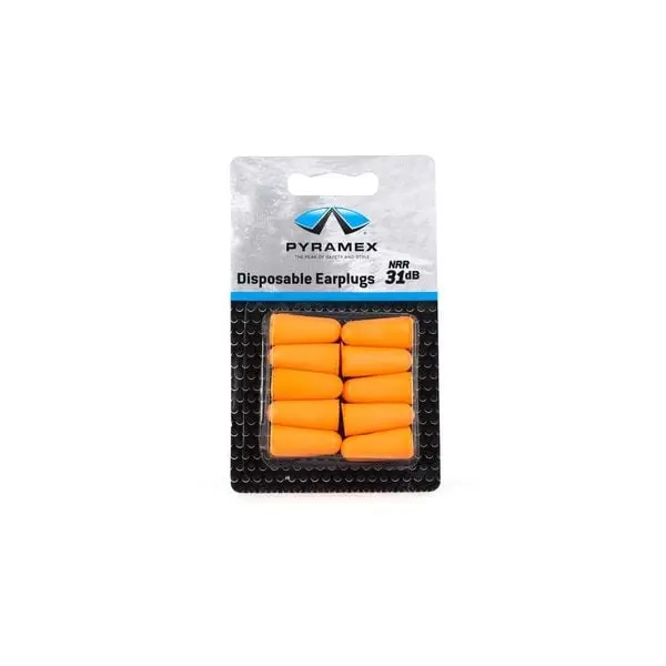 Pyramex Pydp1000  Disposable Uncorded Earplugs, NRR 31DB, Orange