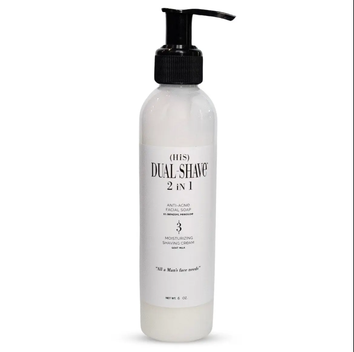 Dual-Shave Medicated 2 in 1 Shaving Cream & Facial Cleanser Soap for Acne, Razor Bumps, and Ingrown Hairs - Gentle Formula USA Aftershave Cleansing