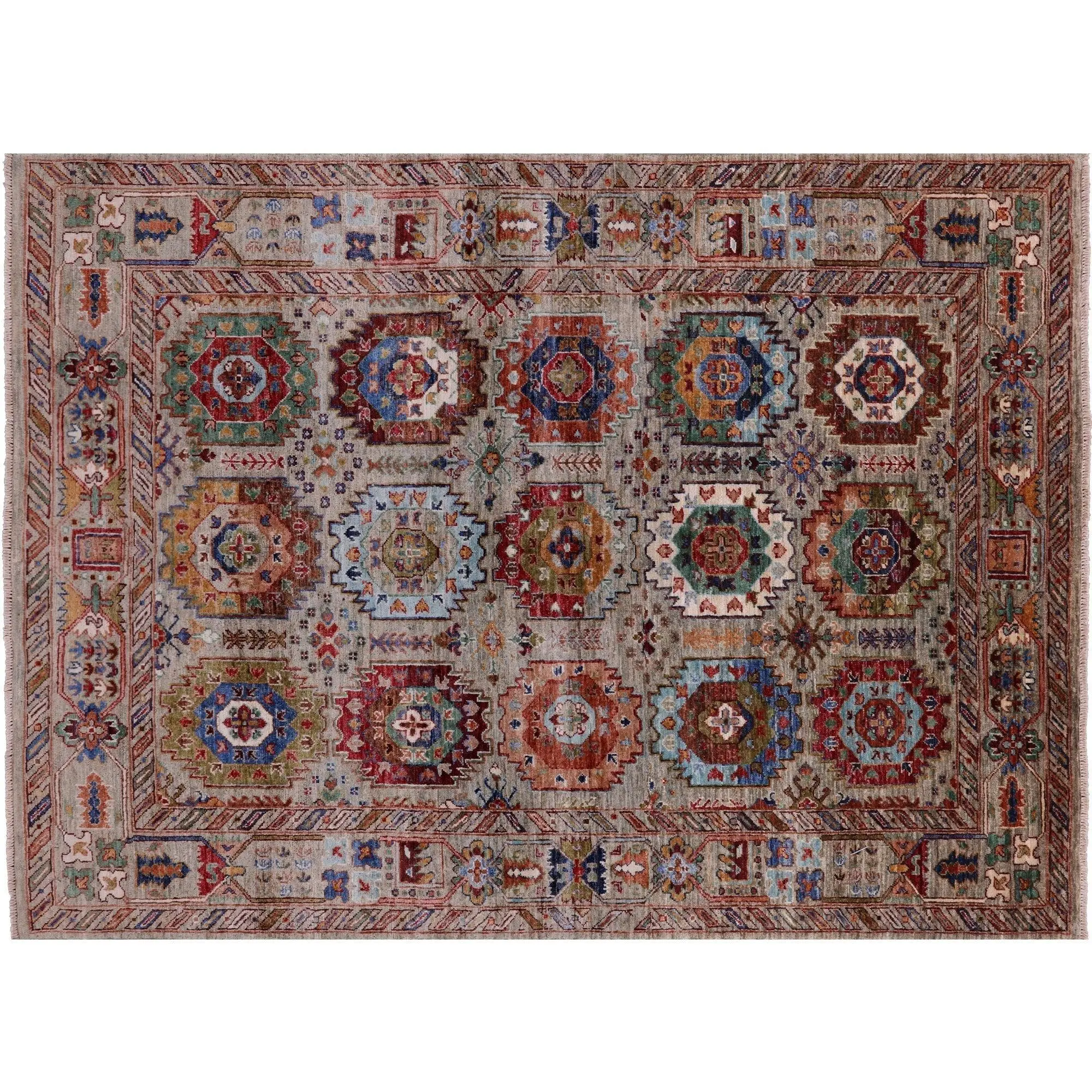 Fine Turkmen Hand-Knotted Wool Rug 5' 0" X 6' 9" - Q17190