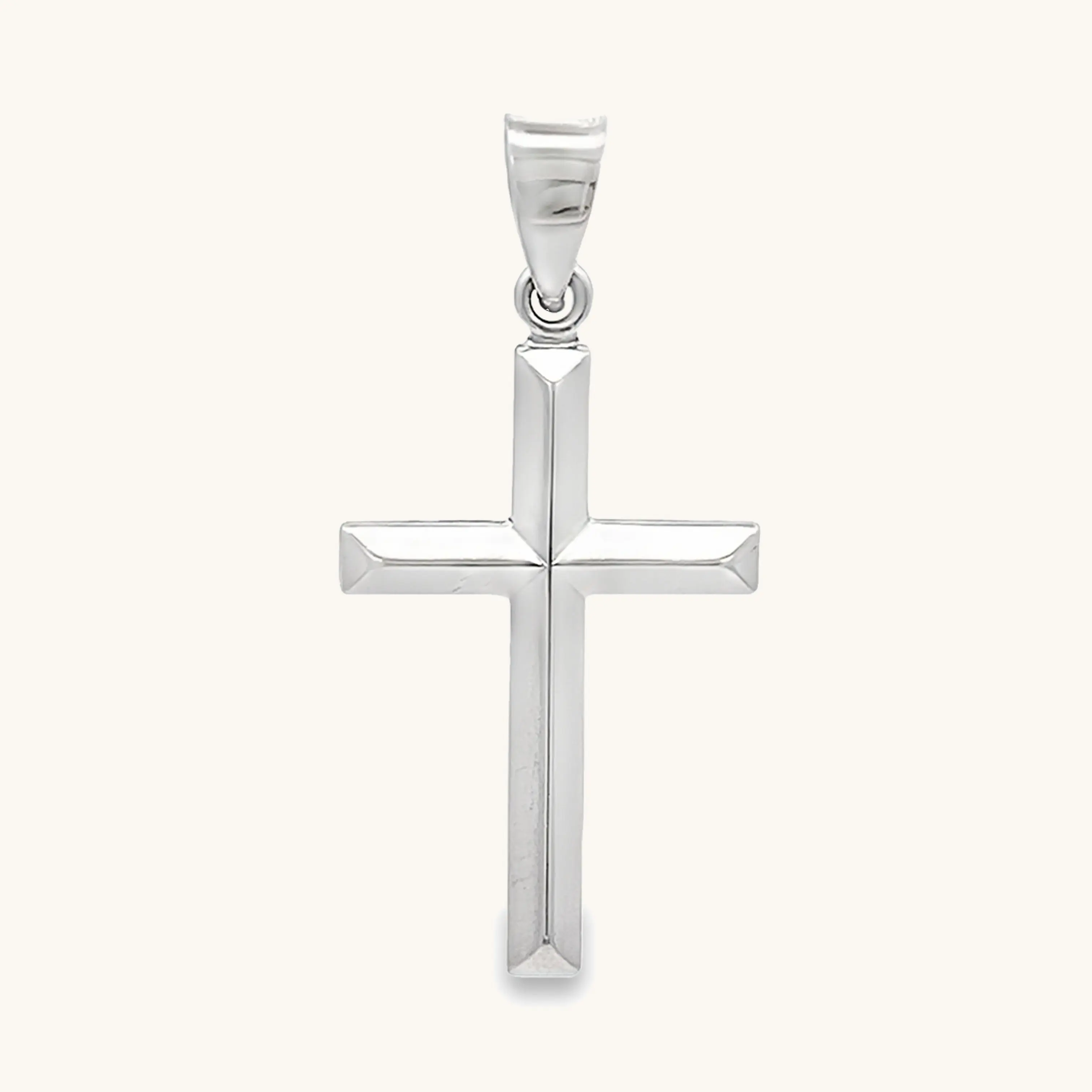 HIGH POLISH STERLING SILVER CROSS PENDANT