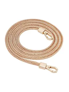 Snake Shape Bag Chain, Metal Shoulder Strap, 7mm Wide Flat Chain, Alloy Rotating Buckle, Replacement for Crossbody Bags, All Seasons