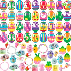 Mother Day Gift 36 Pcs Prefilled Easter Eggs with Assorted Toys, Pre Filled Easter Fillers, Basket Stuffers for Kids, Egg Hunt, Party Favors, Classroom Prize Supplies