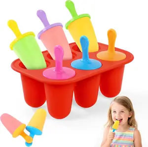 Silicone Popsicle Molds BPA Free Mini Ice Pop Mold for Kids Toddler Baby Reusable with Colorful Sticks Homemade Ice Cream Molds