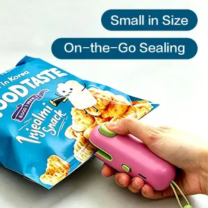 USB rechargeable + cute green pig design | Seal snack bags, rice bags, even chips on the go | Mini Cartoon Sealing Machine, Kitchen Utensils